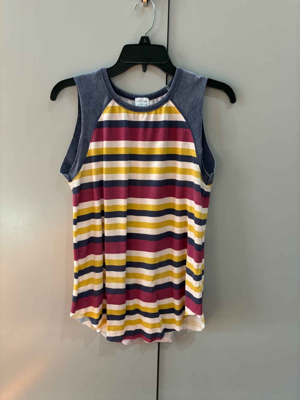 Peyton Jensen Striped Sleeveless Tank Top